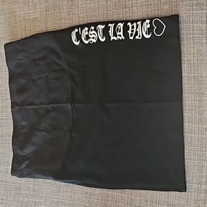 Maternity black skirt can tighten waist